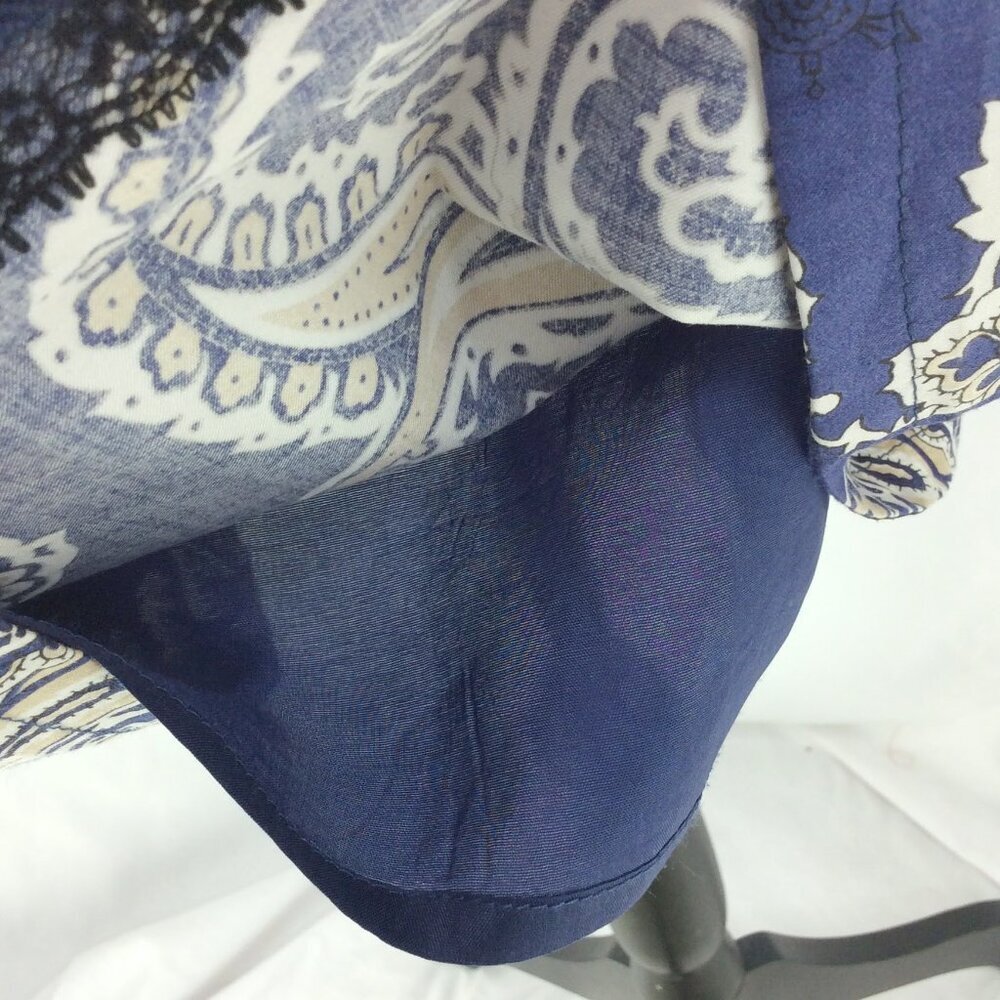 Ann Taylor LOFT Dress Womens Various Blue Paisley Sleeveless Tank Sheath - Picture 9 of 11